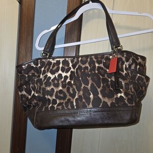 Coach Leopard Print Shoulder Bag